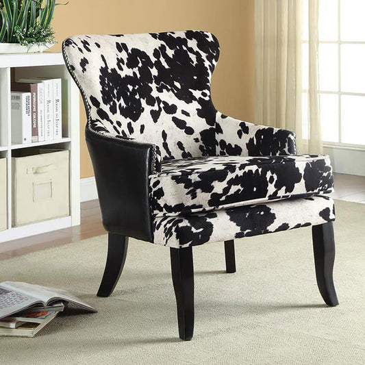 Trea Cowhide Print Upholstered Accent Chair