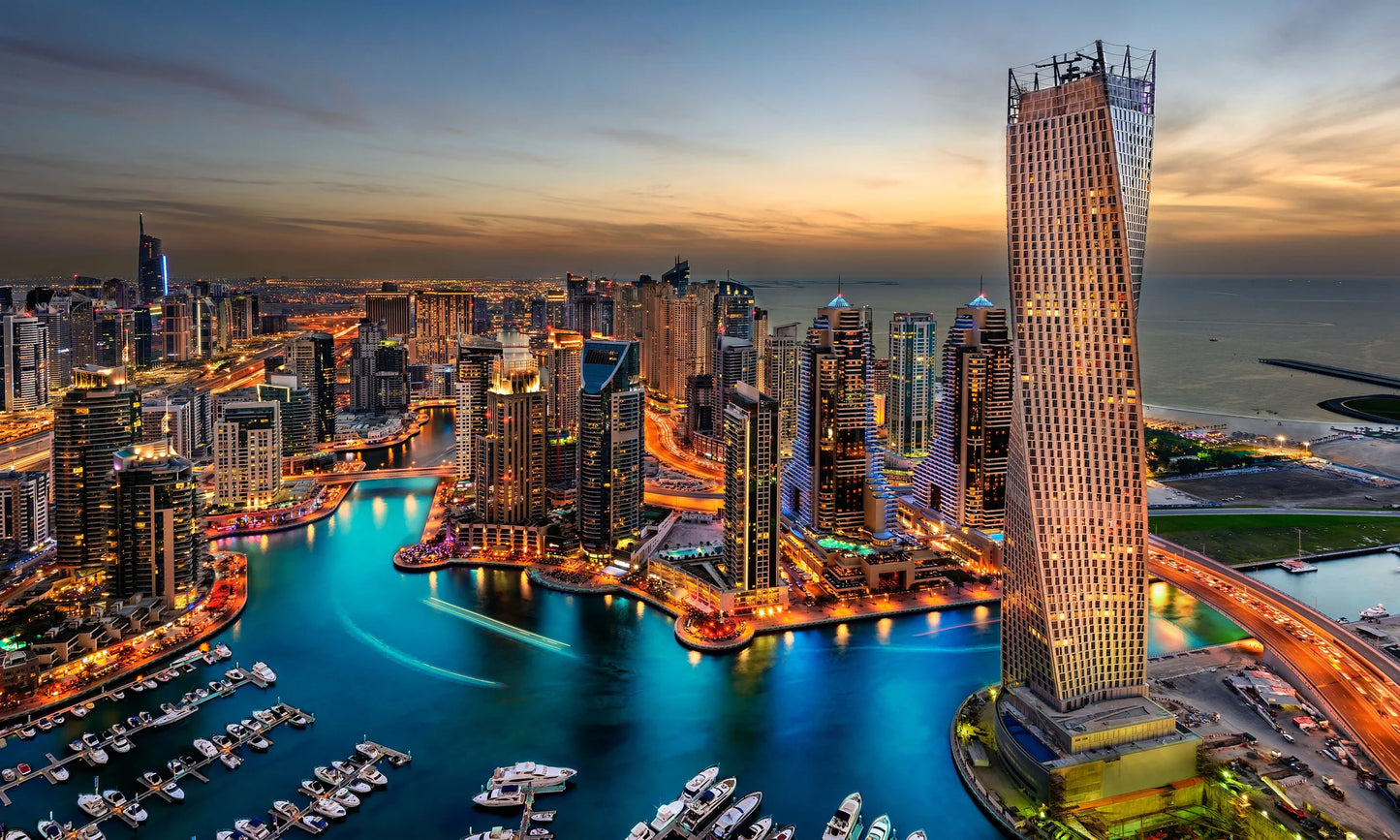 Dubai City Glass Wall Art