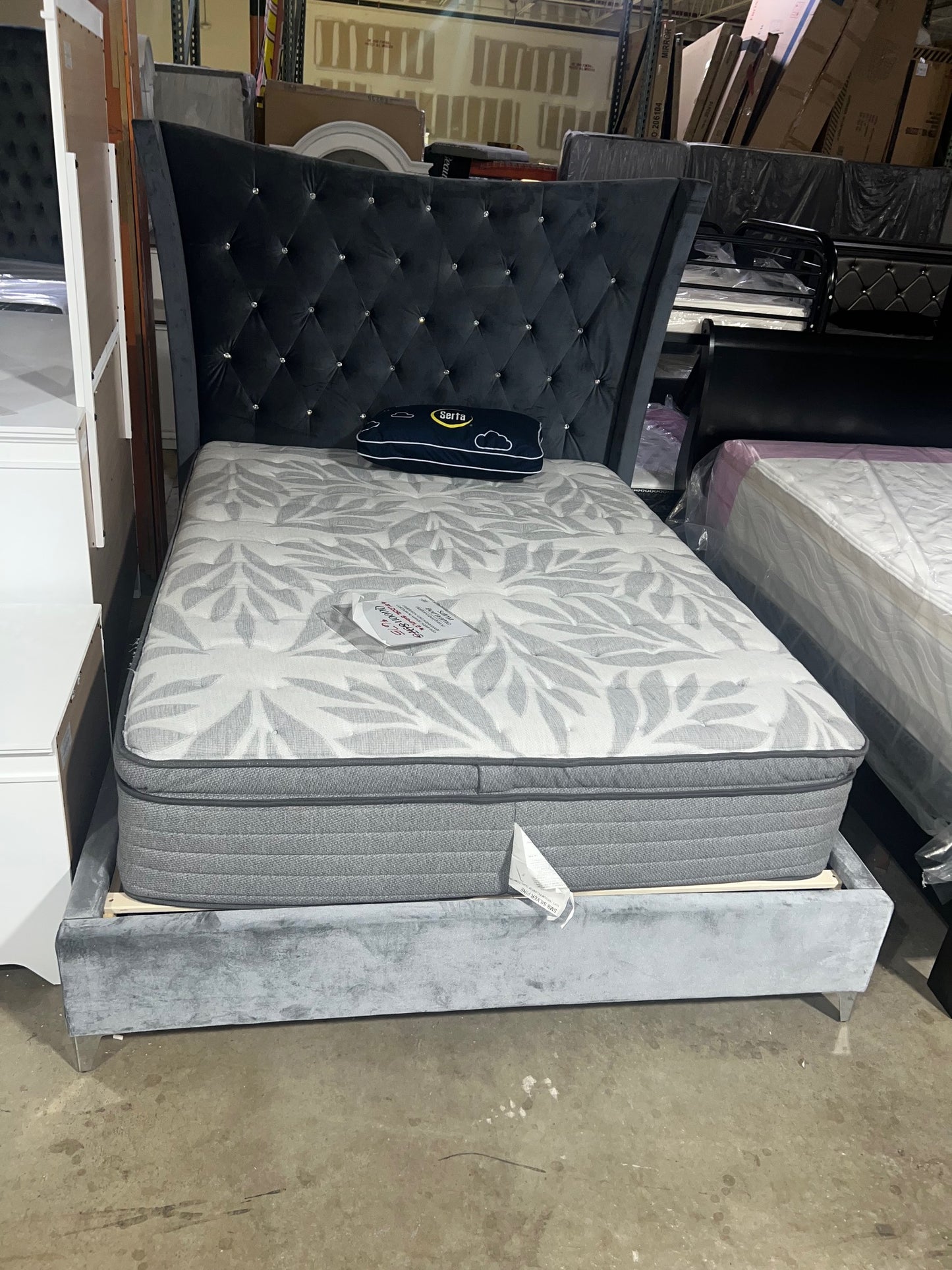 Queen Silver Bed Frame