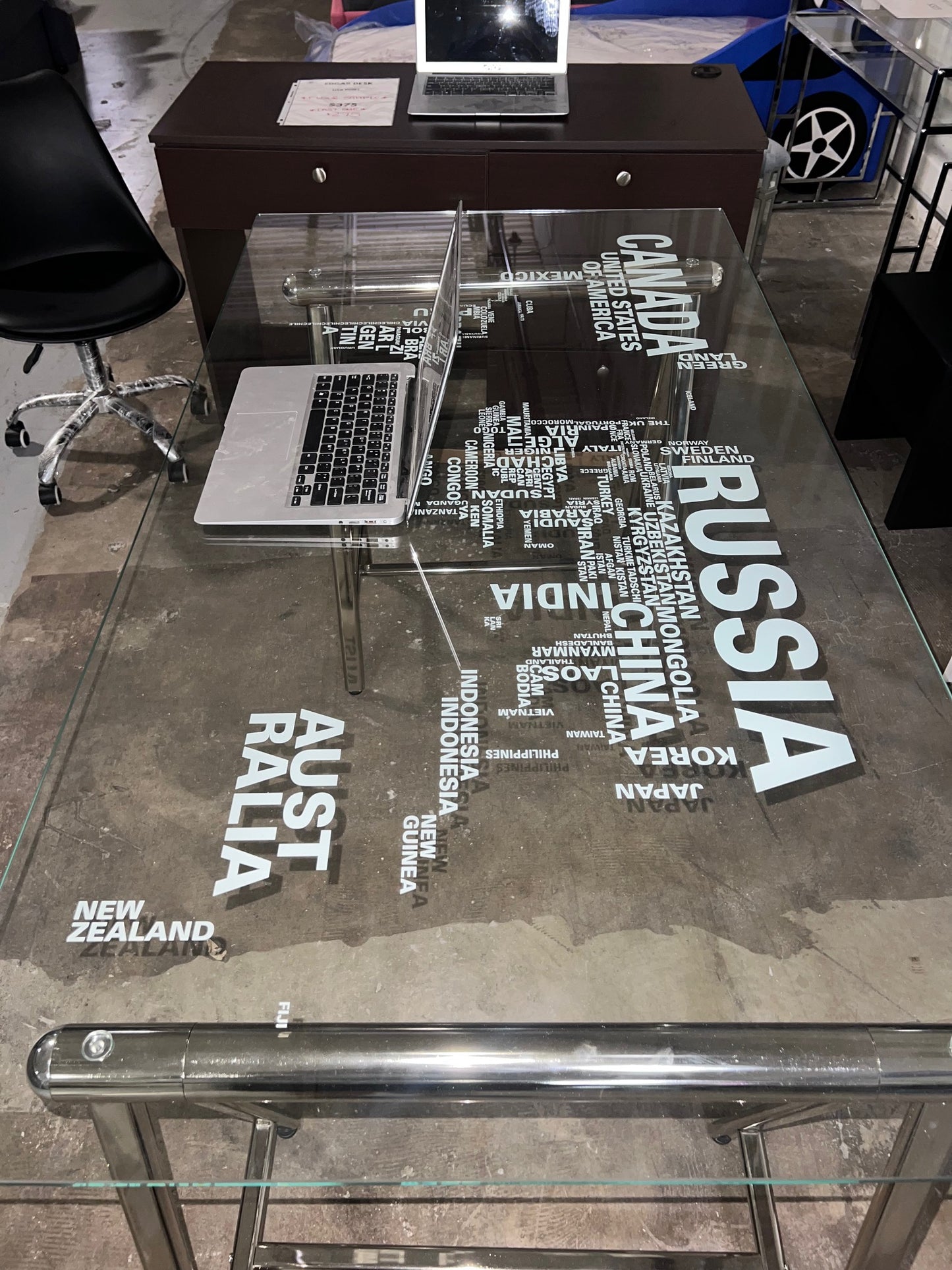 World map desk