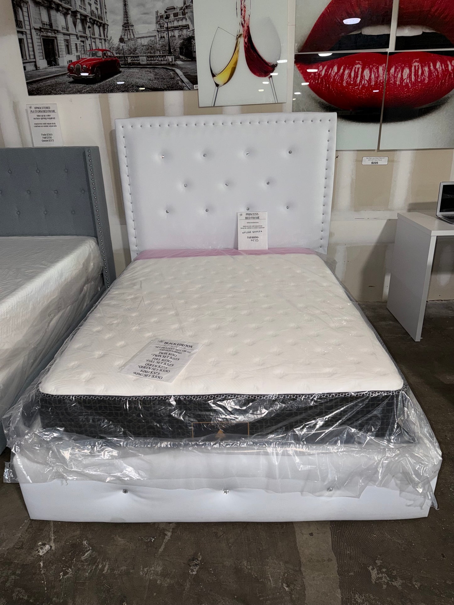 Full White Bed Frame