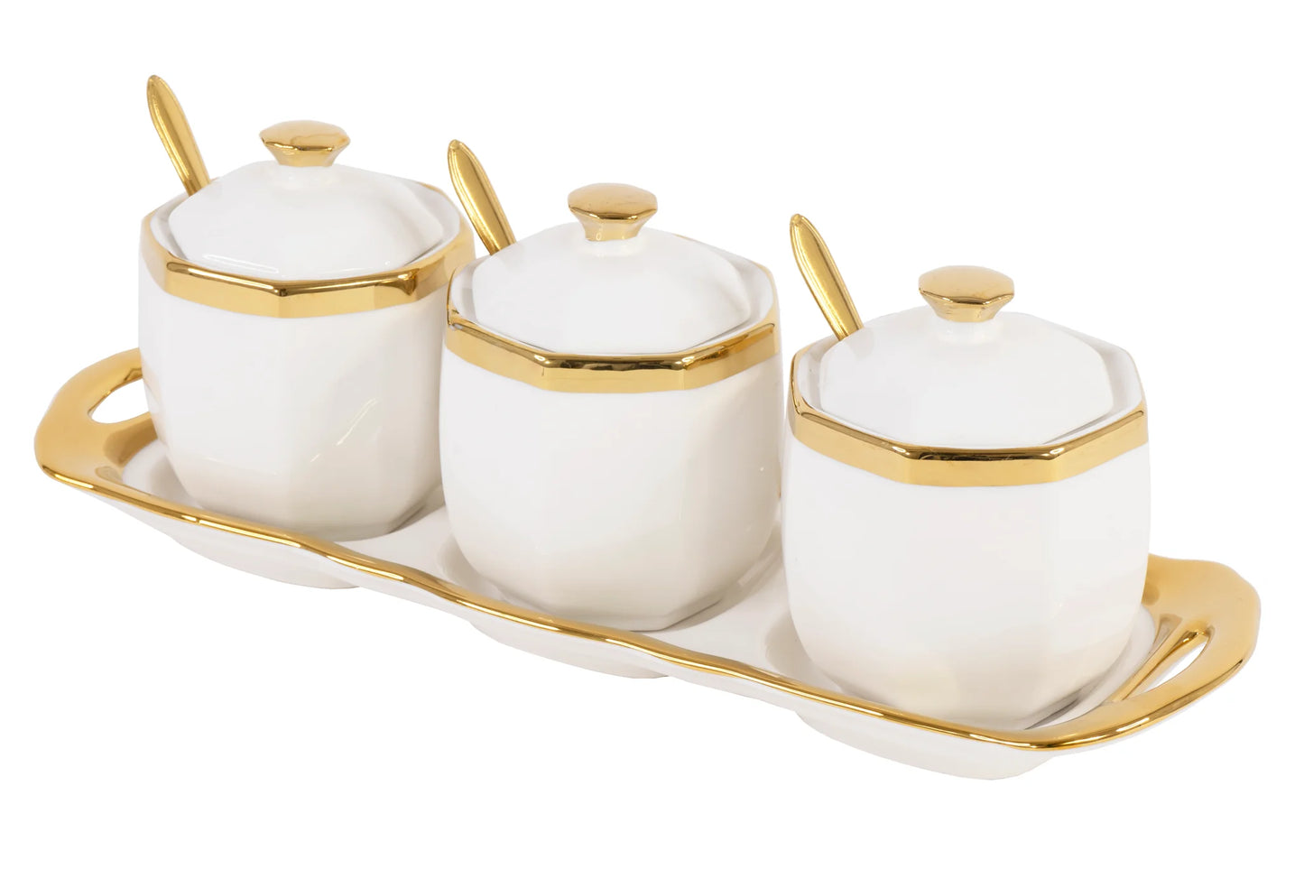 4pc Canister Set W/Spoons