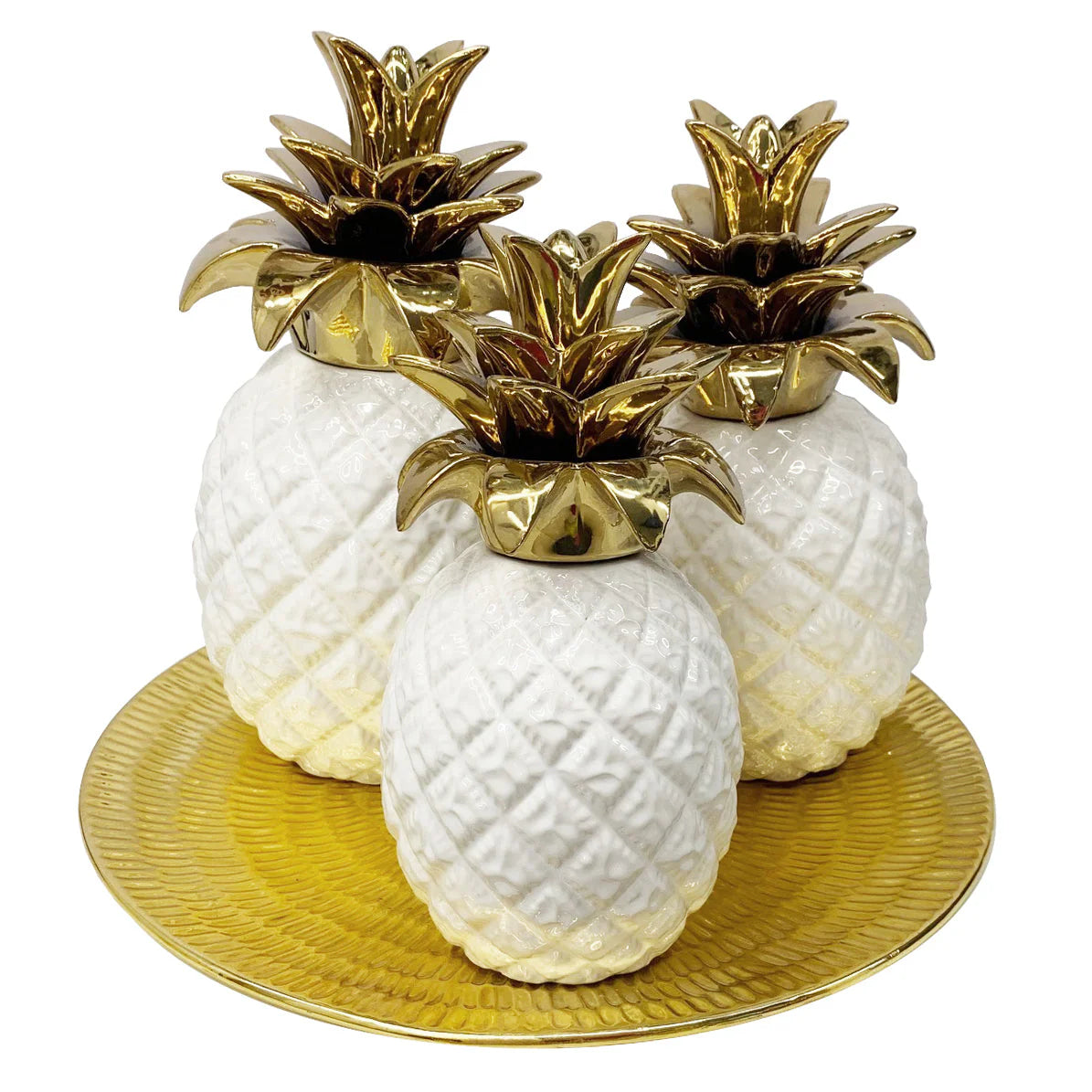 4pc Pineapples with Tray Kitchen Decor