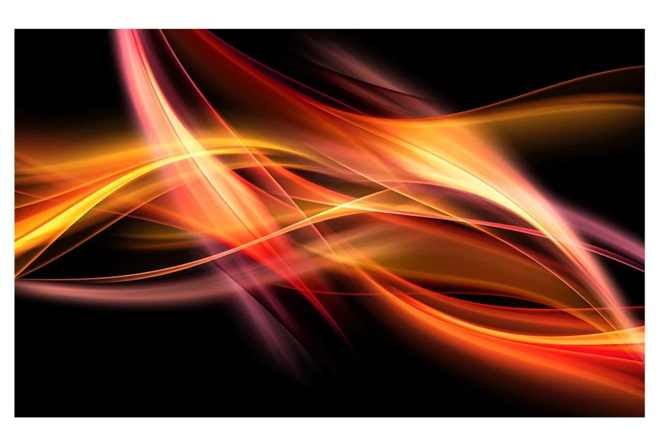 Abstract Orange Glass Wall Art
