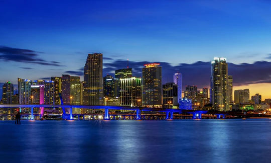 Miami City Glass Wall Art