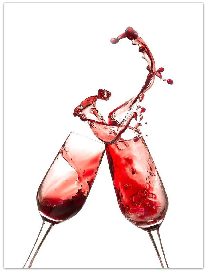 Kitchen Wine Cups Glass Wall Art