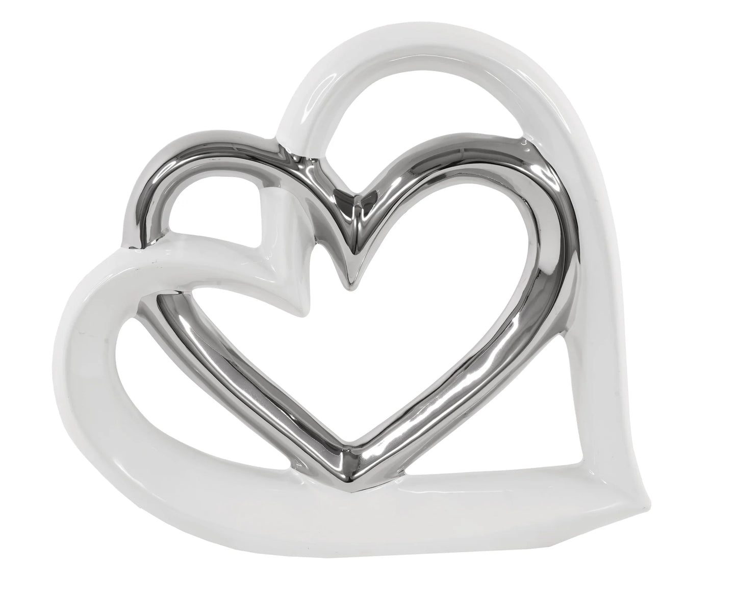 Double Hearts Tabletop Sculpture