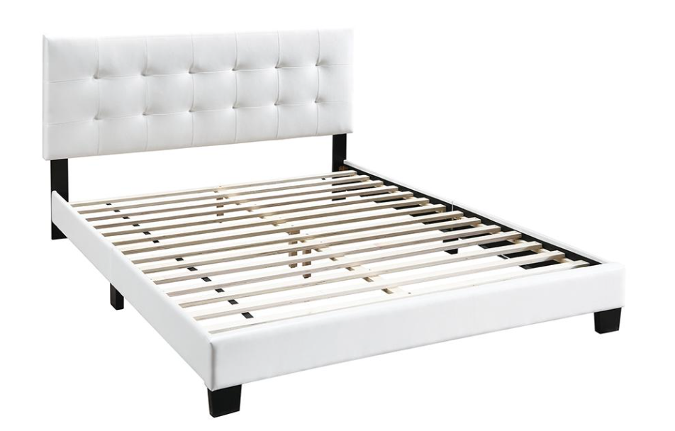 Platform Tufted Leatherette Bed Frame