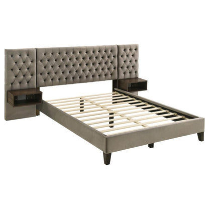 Marley Upholstered Queen Platform Bed with Headboard Panels