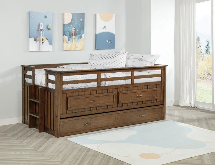 Carlsbad Wood Twin Captains Bed With Trundle