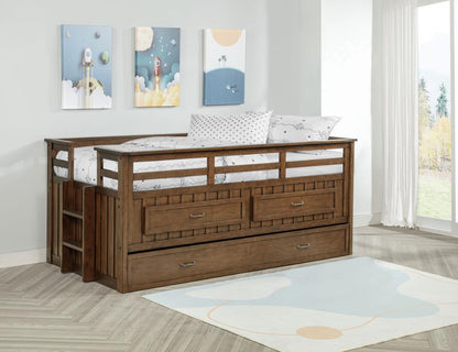 Carlsbad Wood Twin Captains Bed With Trundle
