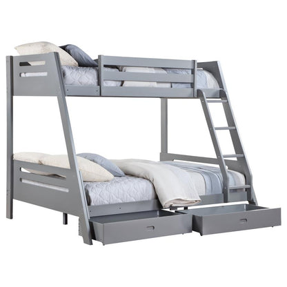 Trisha Wood Twin Over Full Bunk Bed with Storage Drawers