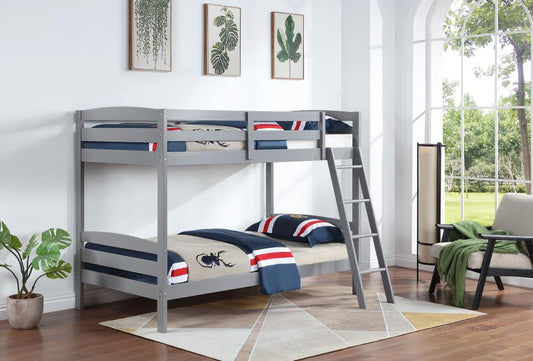 Rhea Wood Twin Over Twin Bunk Bed