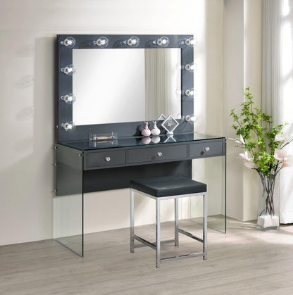 Afshan Gray Vanity With Stool