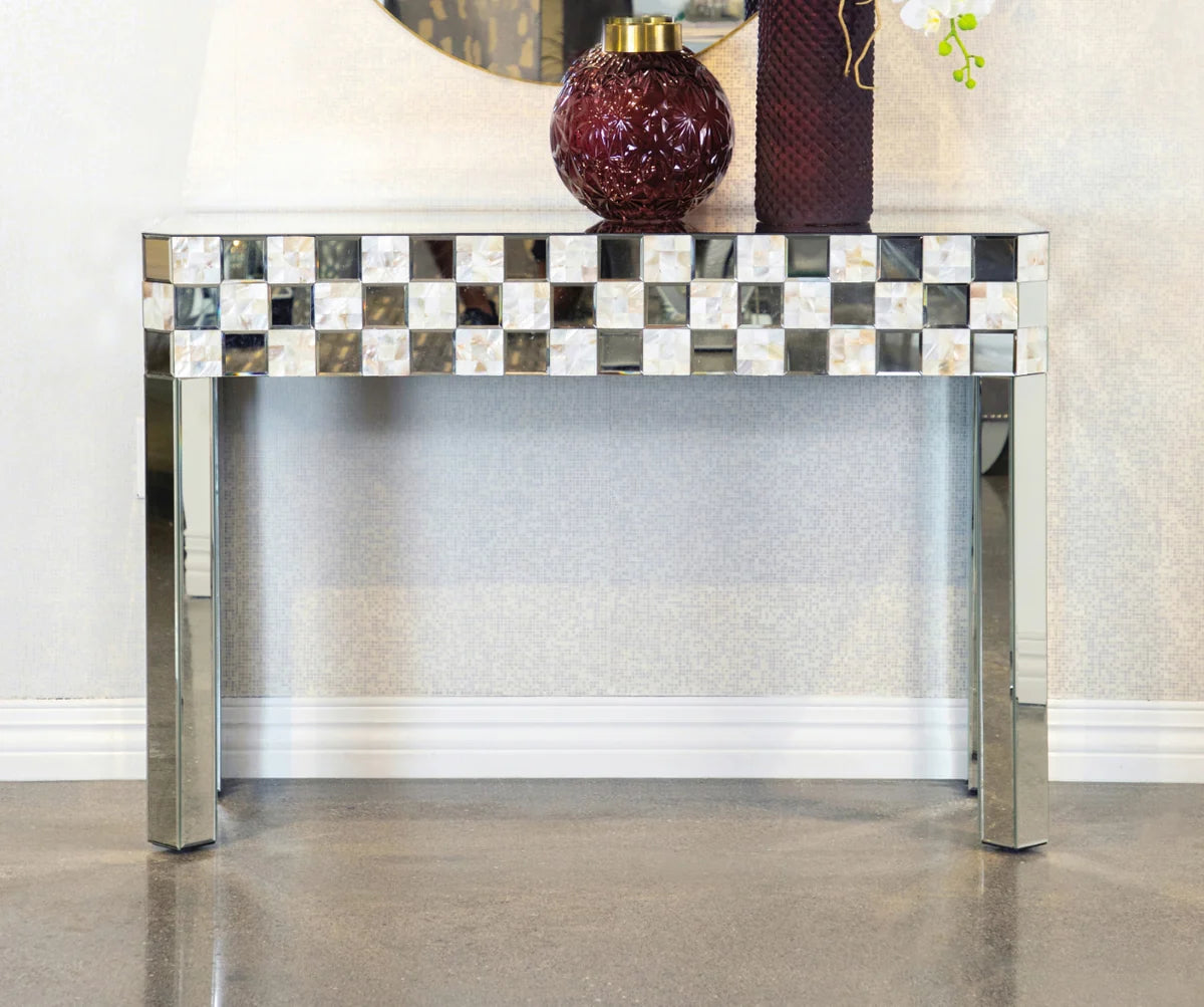 Checkered console table