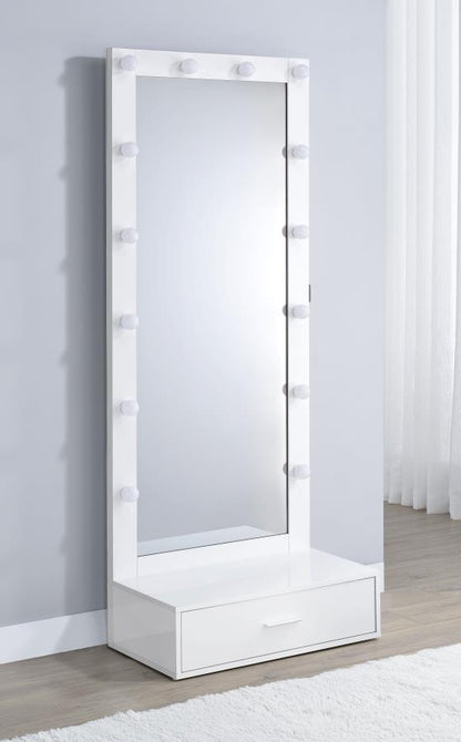 Spector 1-drawer Full-Length Floor Mirror