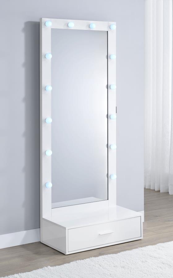 Spector 1-drawer Full-Length Floor Mirror