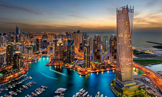 Dubai City Glass Wall Art