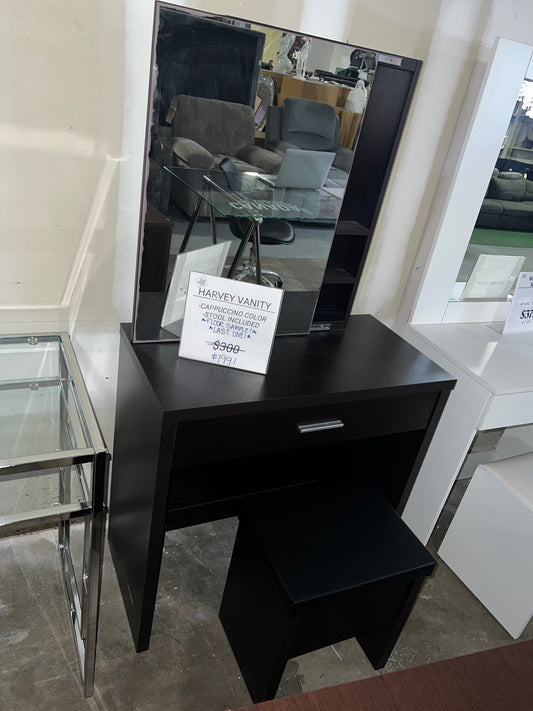 Cappuccino Vanity with Stool