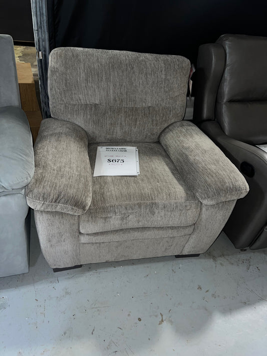 Brown Fabric Accent Chair
