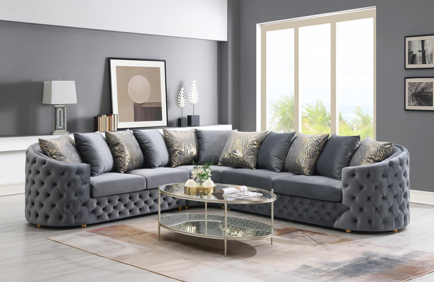 Nyra Velvet Sectional