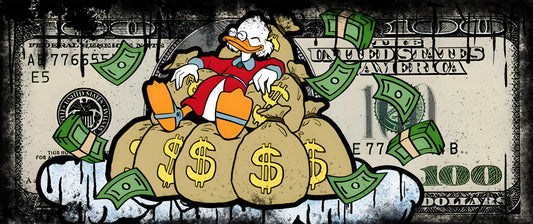 Money Bill Glass Wall Art