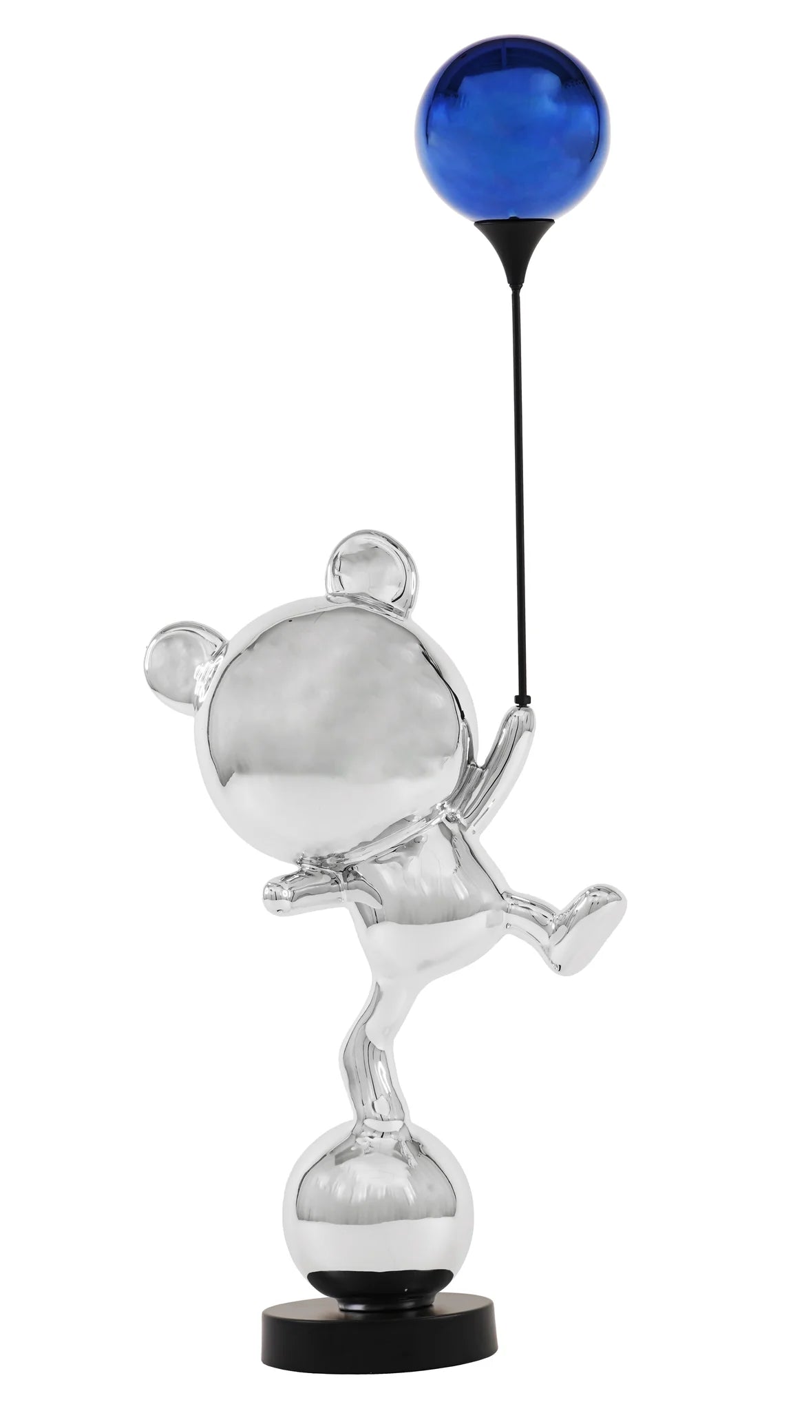 Chrome Bear Balloon Sculpture