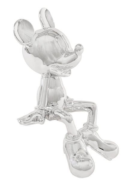 Sitting Mouse Chrome Sculpture
