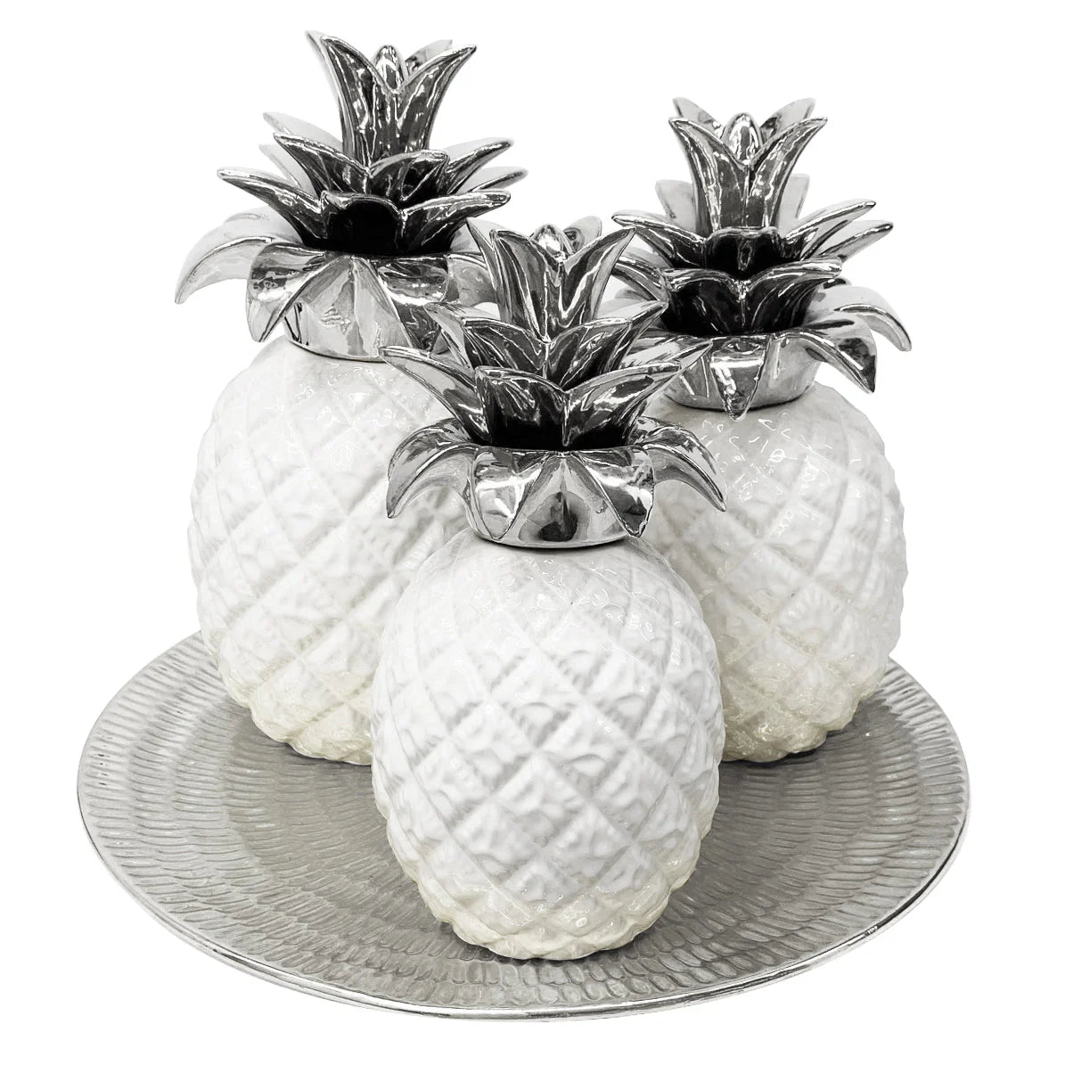 4pc Pineapples with Tray Kitchen Decor
