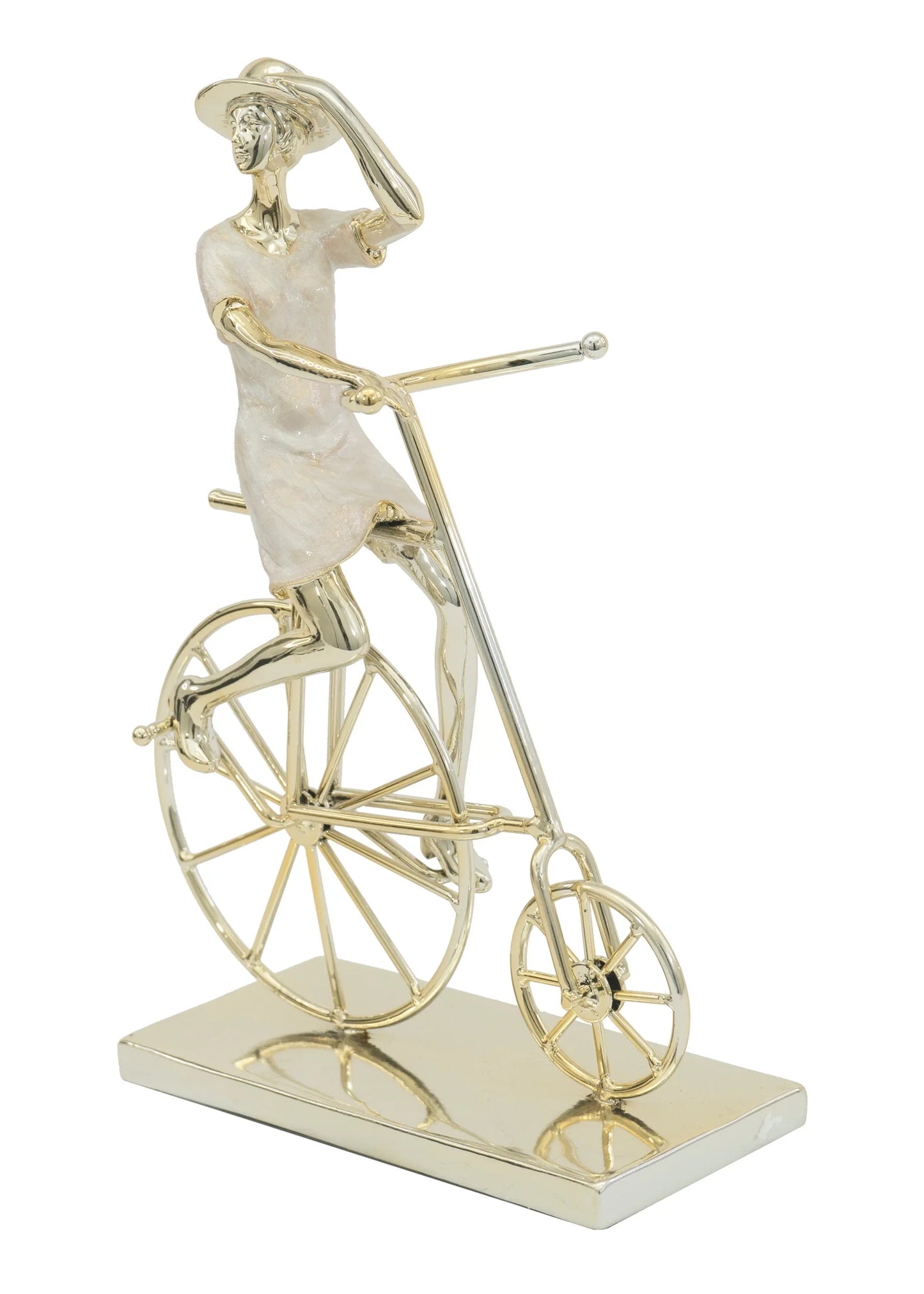 Woman on Bicycle Tabletop Accent Sculpture