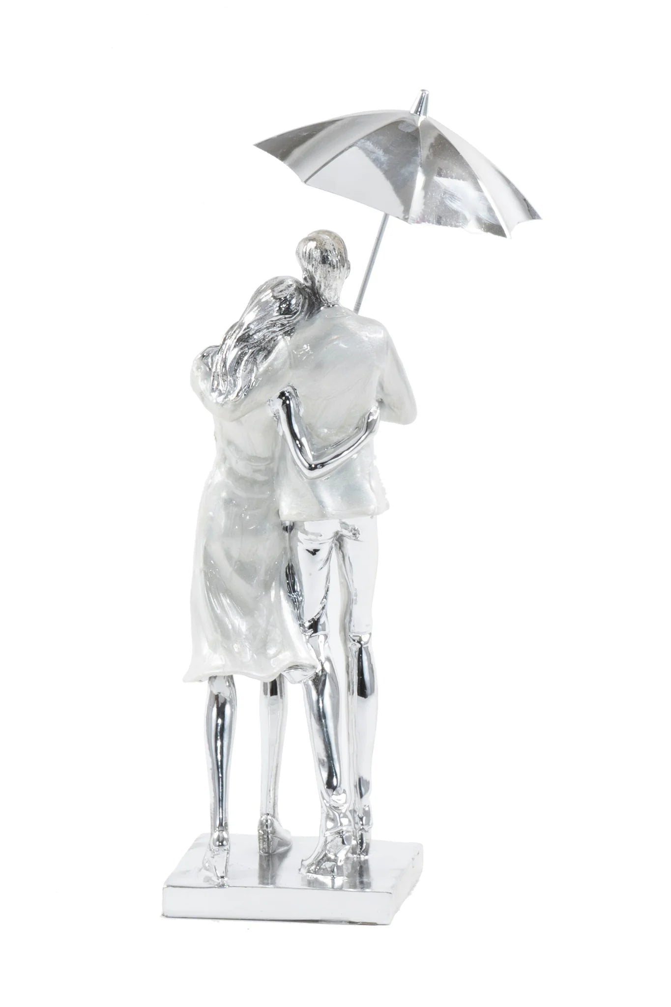 Couple Under Umbrella Sculpture
