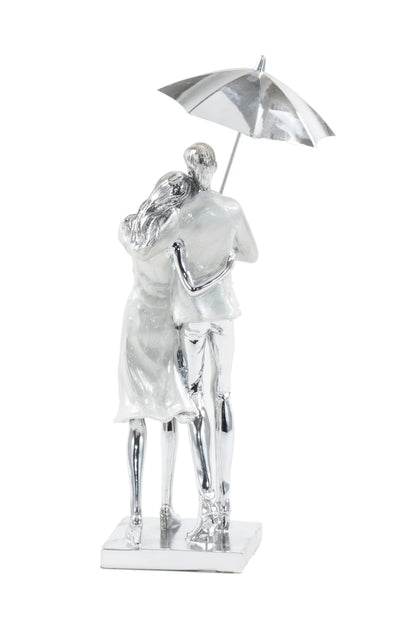 Couple Under Umbrella Sculpture