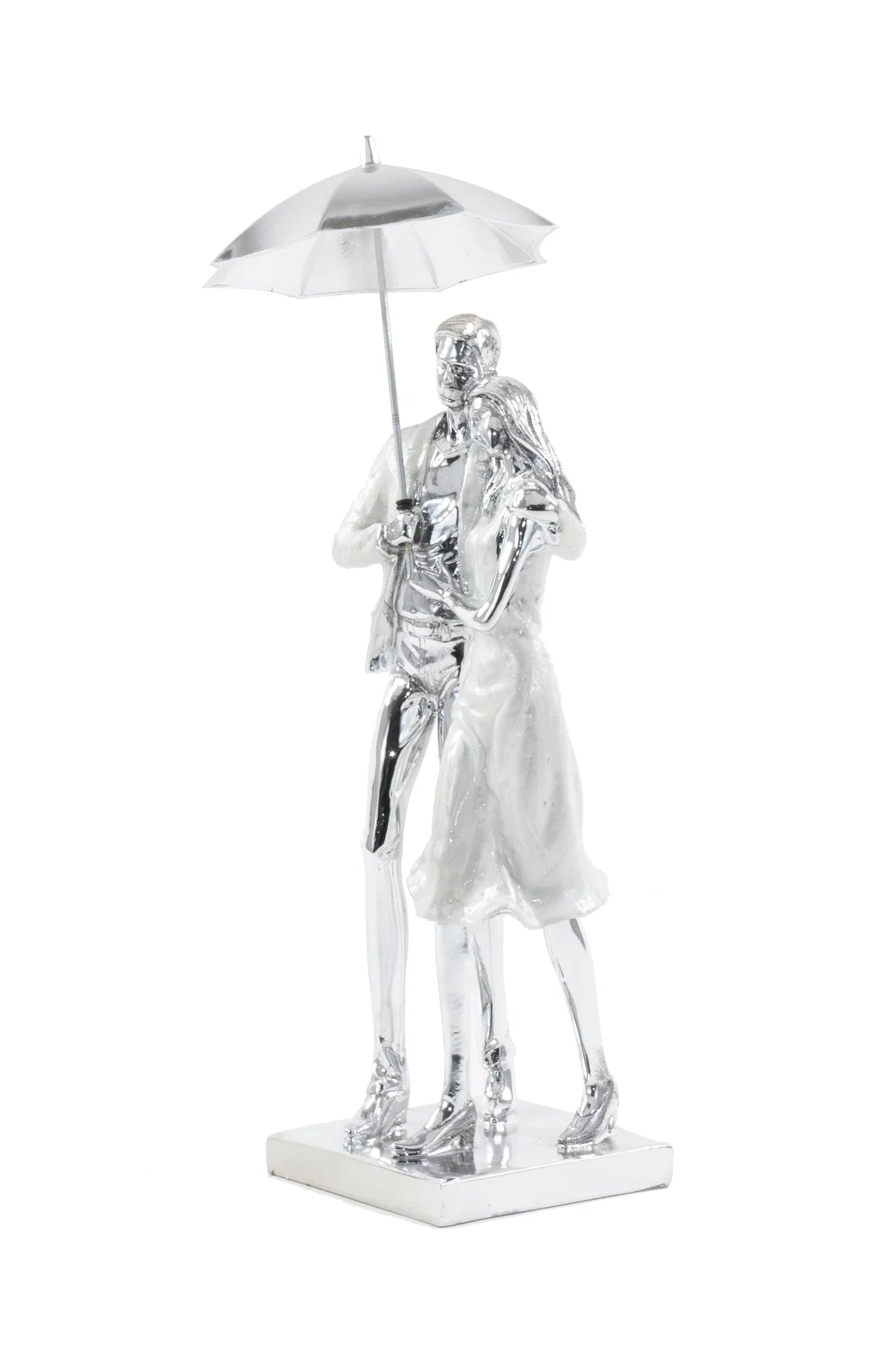 Couple Under Umbrella Sculpture