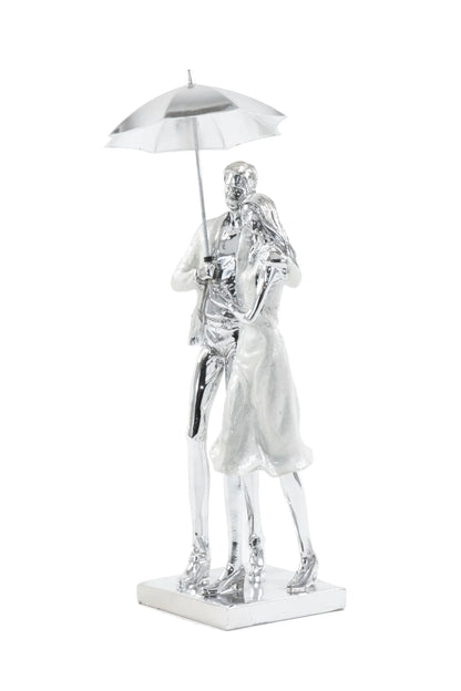Couple Under Umbrella Sculpture