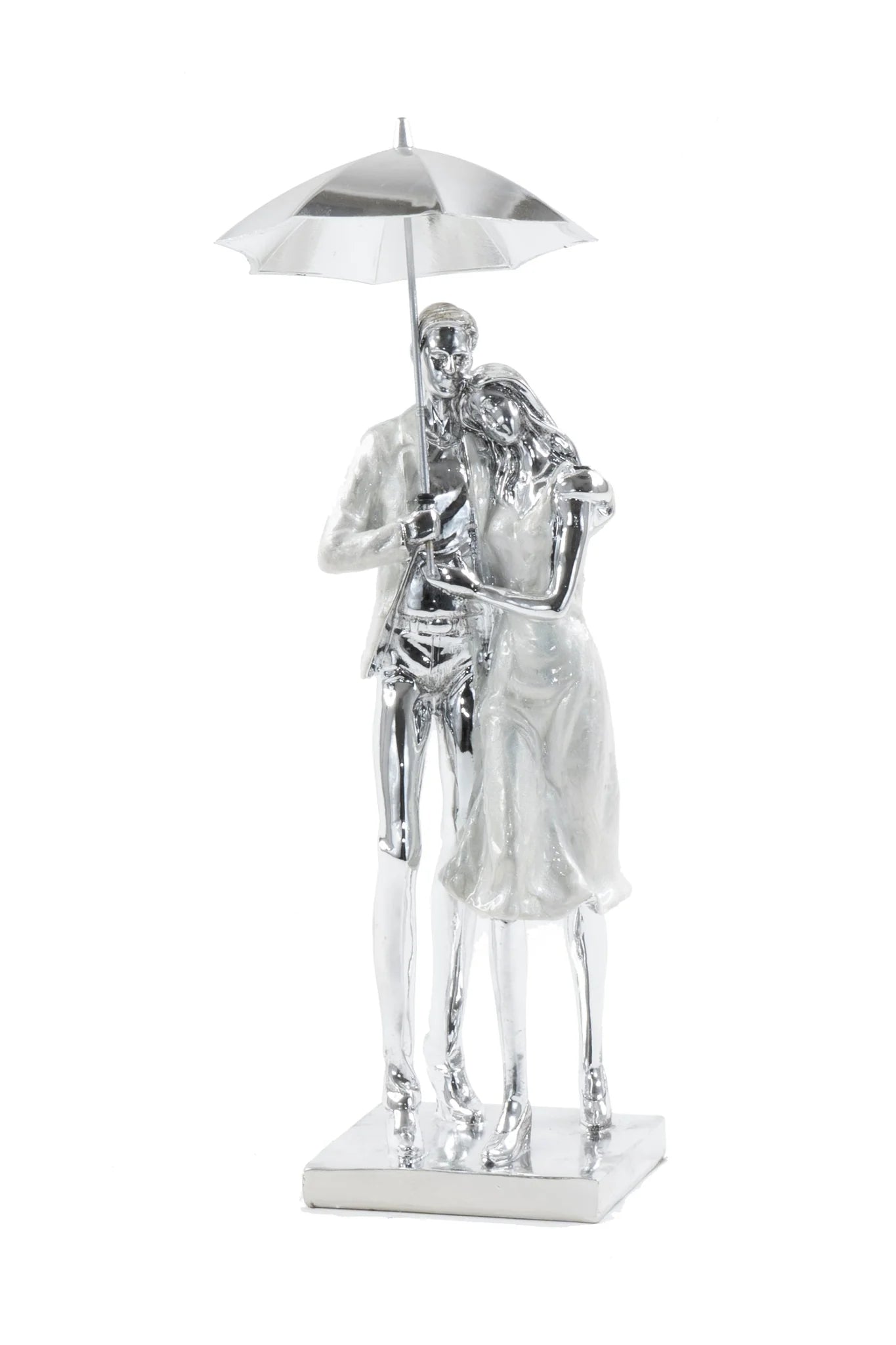 Couple Under Umbrella Sculpture