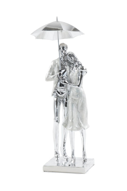 Couple Under Umbrella Sculpture