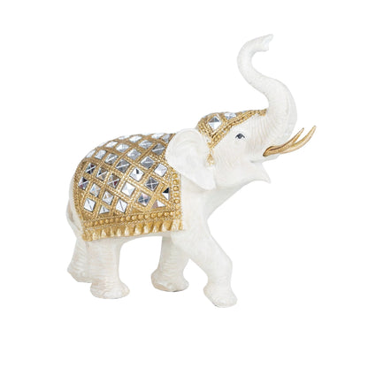 White/Gold Elephant Decor