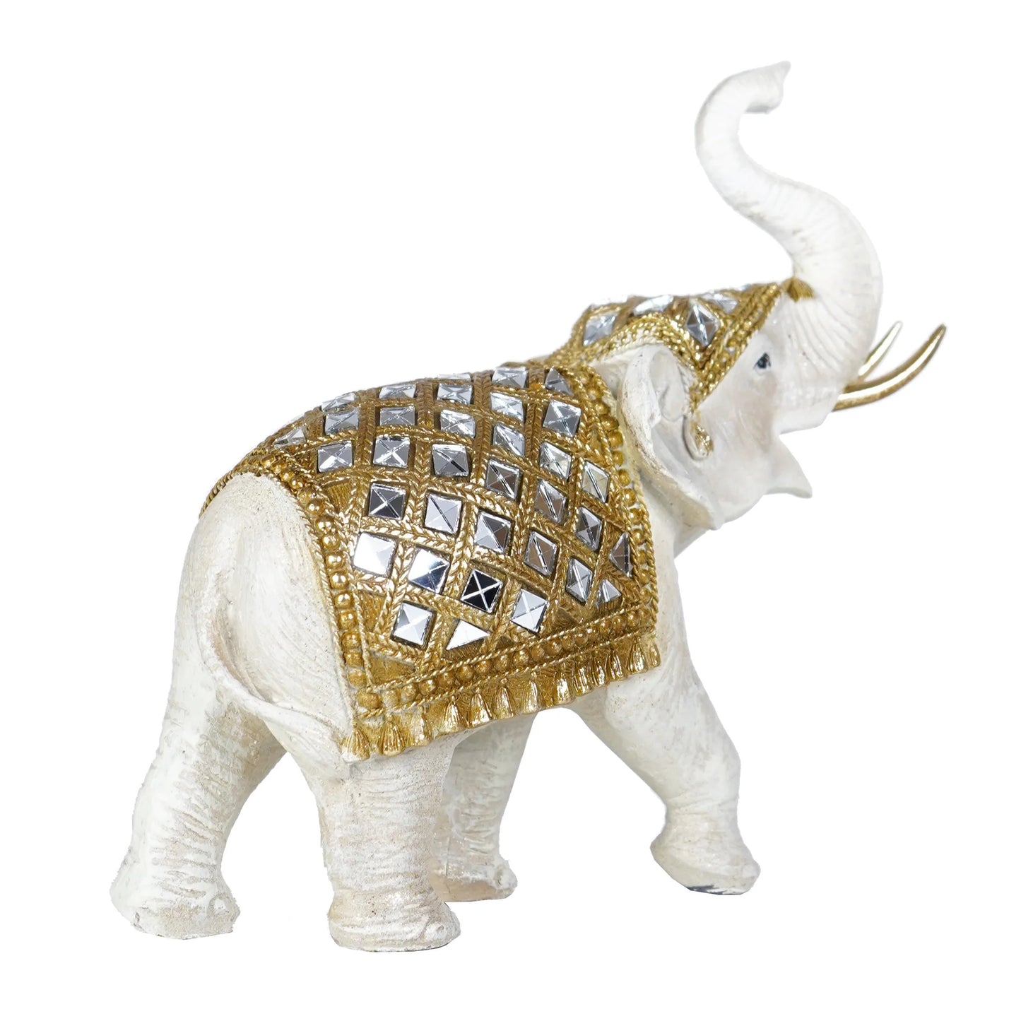 White/Gold Elephant Decor