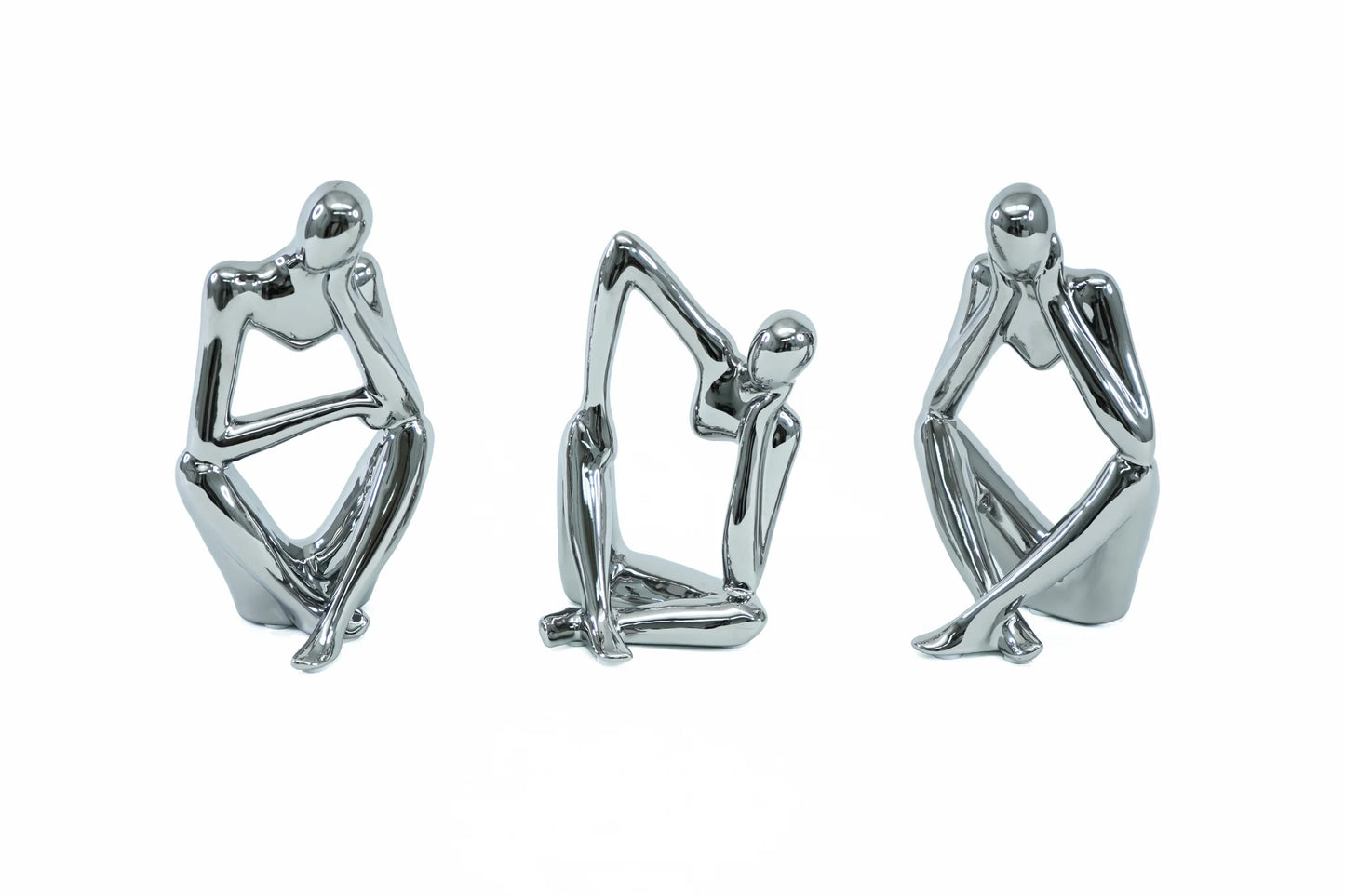 3pc Figurine Sculptures Set Decor