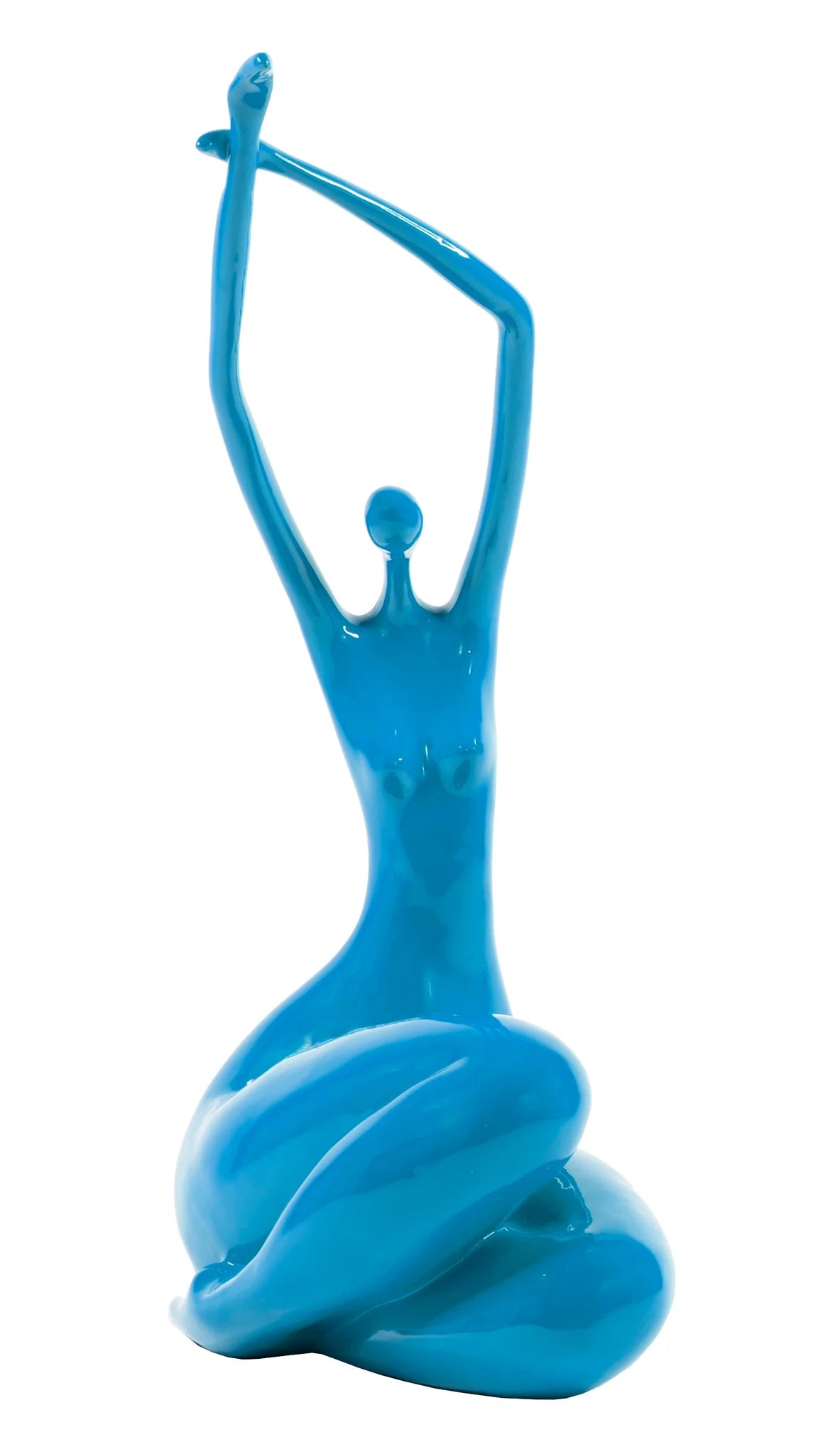Sitting Hands Up Woman Sculpture