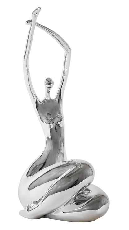 Sitting Hands Up Woman Sculpture