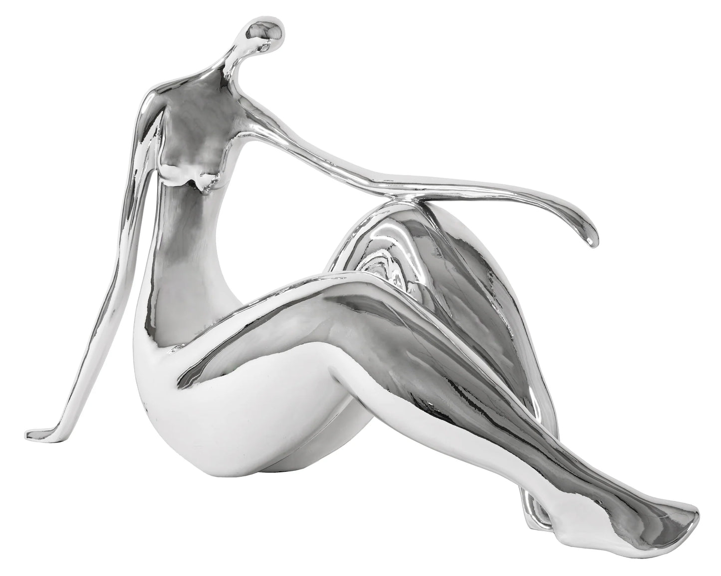 Relaxed Sitting Back Woman Sculpture
