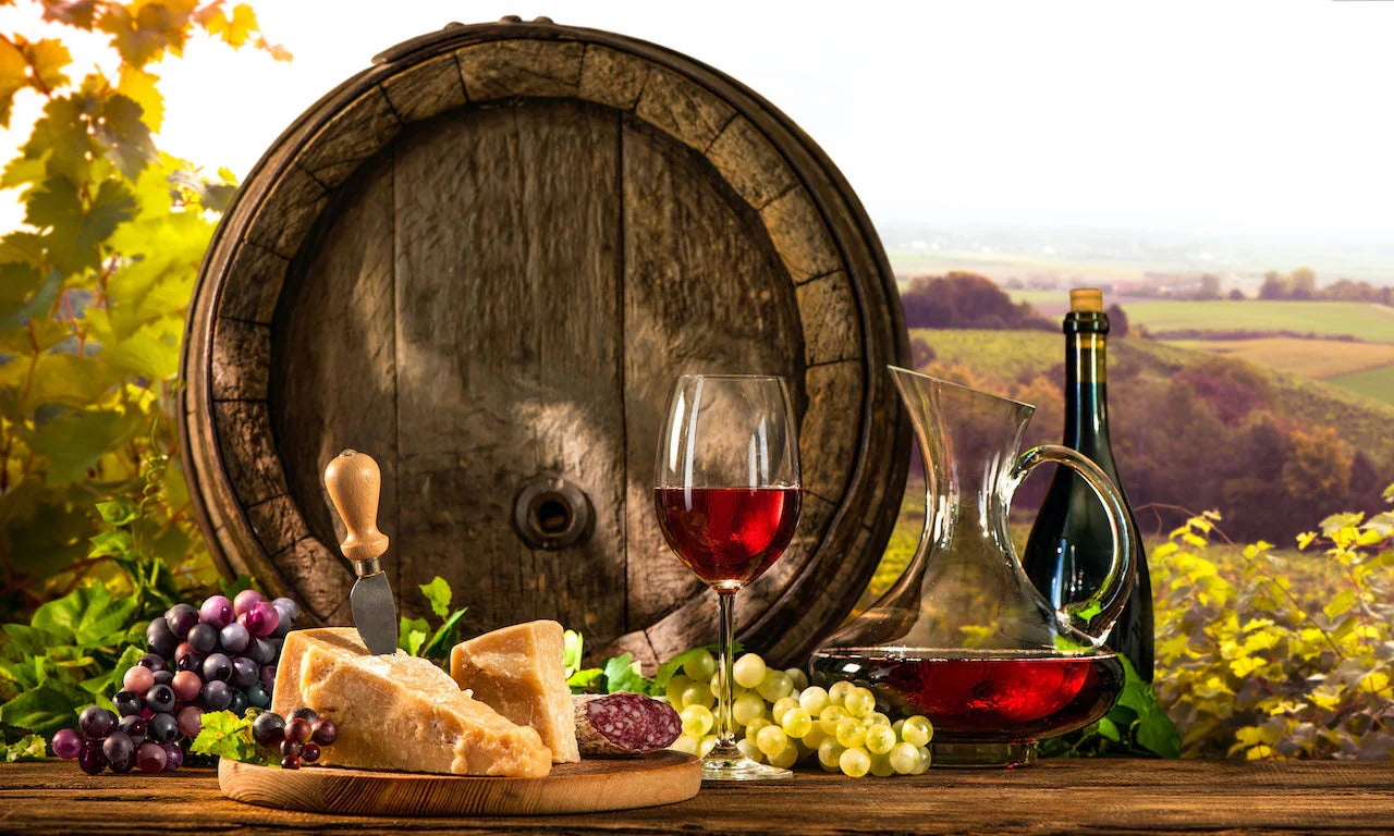 Wine/Cheese Glass Wall Art