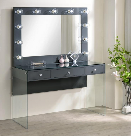 Afshan Gray Vanity With Stool