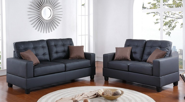 Leatherette Sofa Set