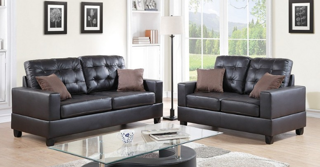 Leatherette Sofa Set