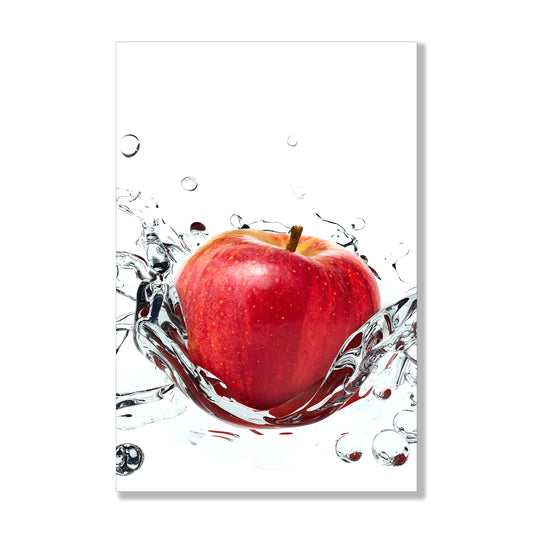 Apple Splash Glass Wall Art