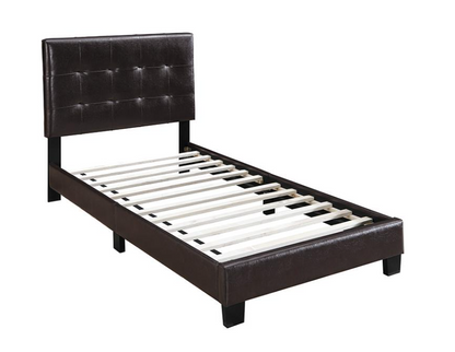 Platform Tufted Leatherette Bed Frame