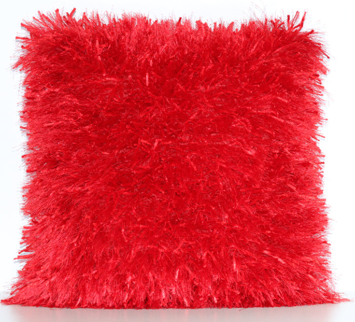 Shaggy Ribbon Accent Pillow