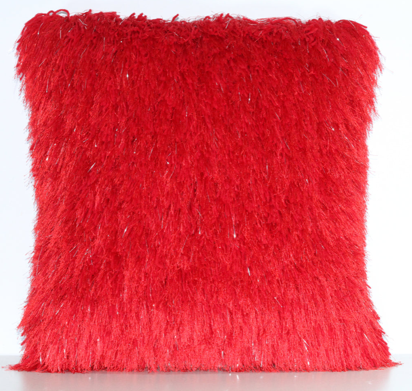 Shaggy Lurex Accent Pillow